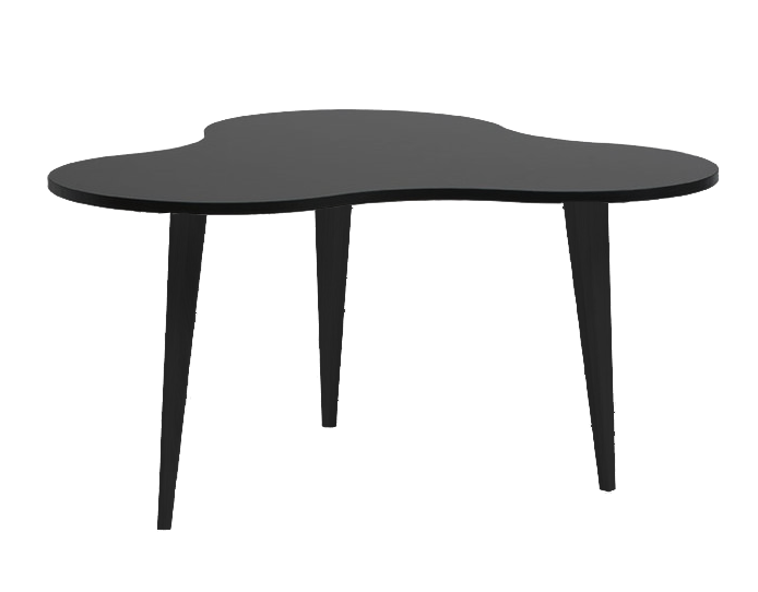 Hiipakka Luna sohvapöytä musta, mustat puujalat