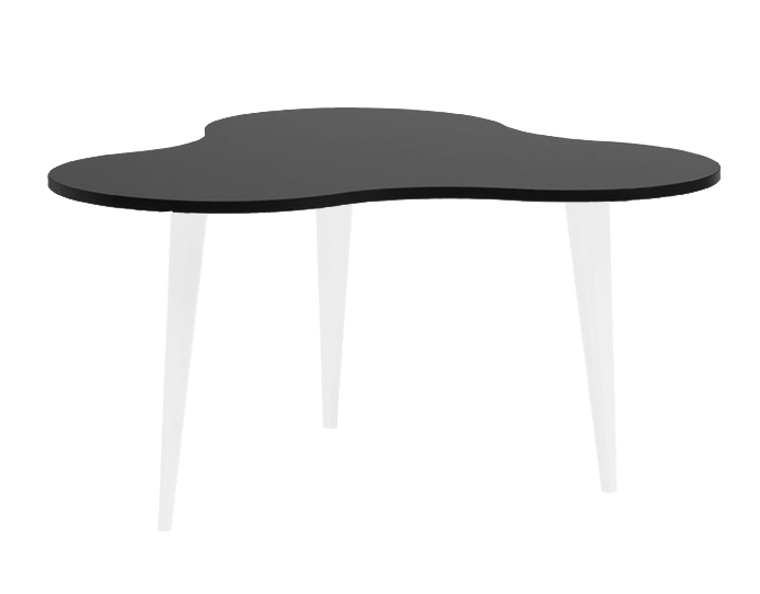 Hiipakka Luna sohvapöytä musta, valkoiset puujalat