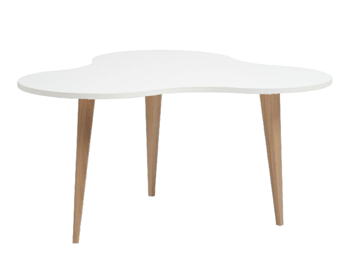 Hiipakka Luna sohvapöytä valkoinen, tammijalat