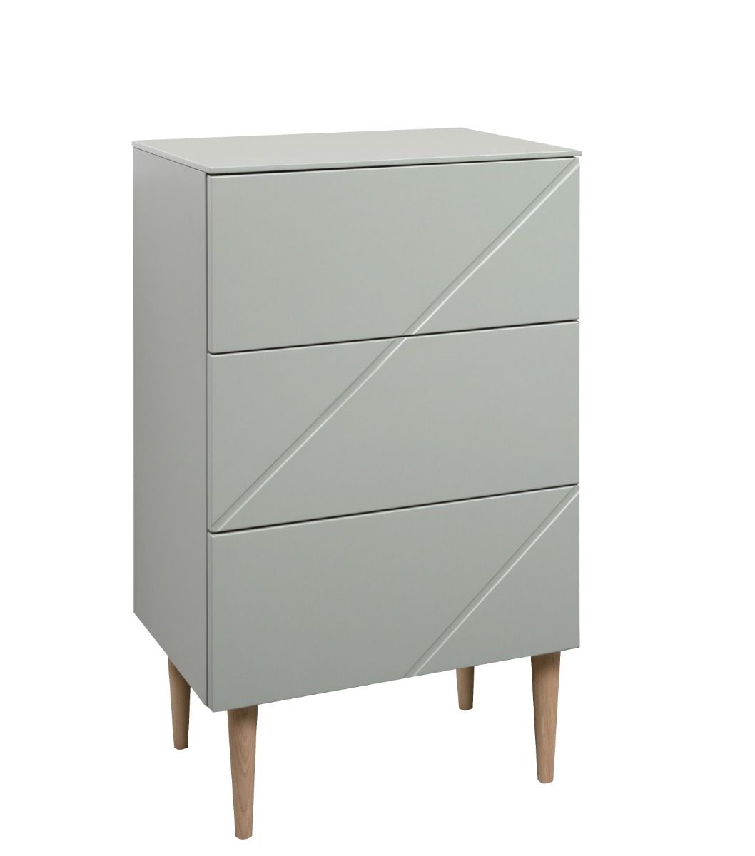 Hiipakka Vilja lipasto 50 cm laatikoilla, vihreä