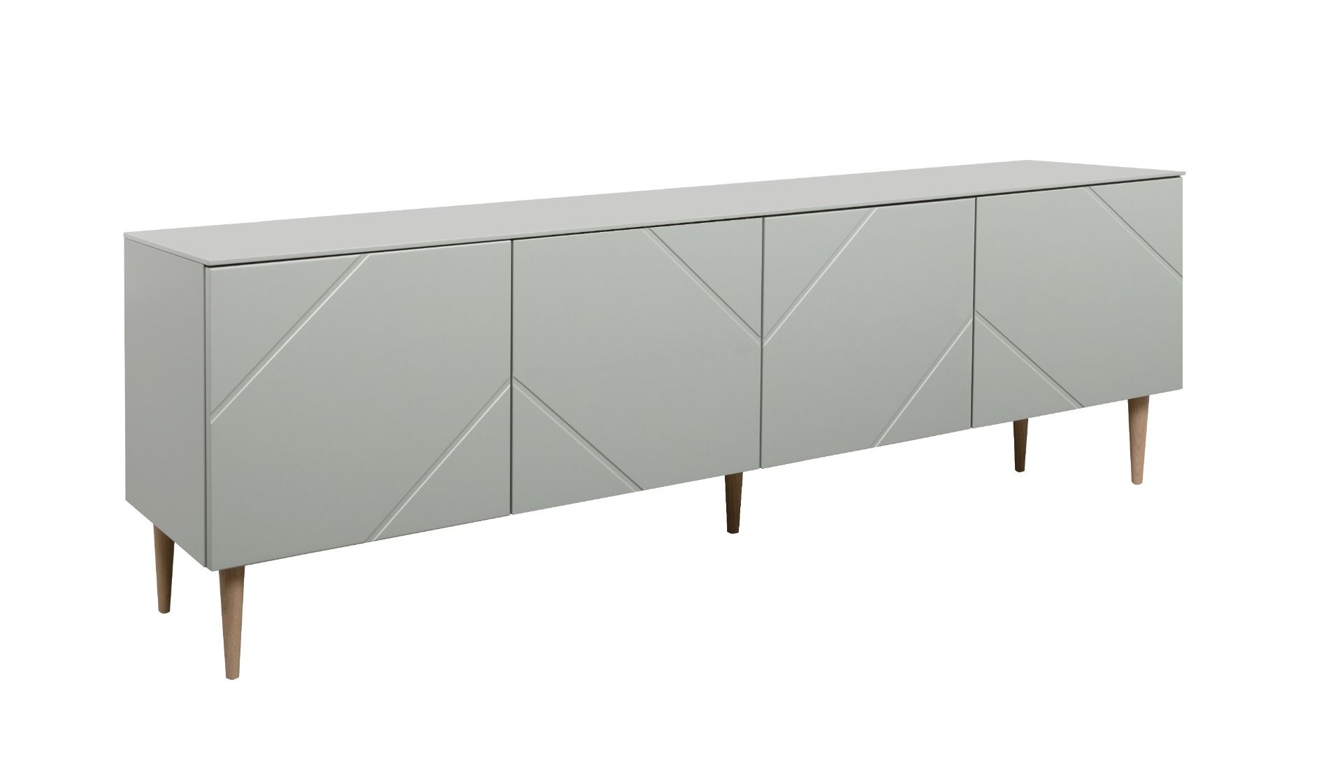 Hiipakka Vilja tv-taso 200cm ovilla, vihreä