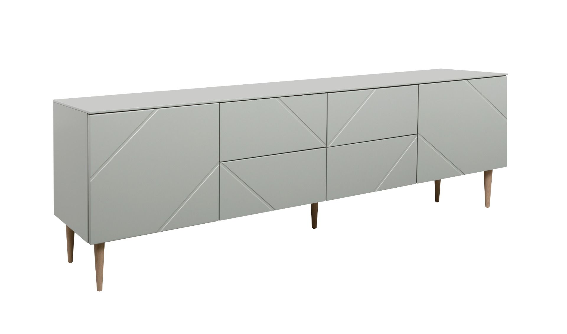 Hiipakka Vilja tv-taso 200cm 2 ovella ja 4 ltk, vihreä