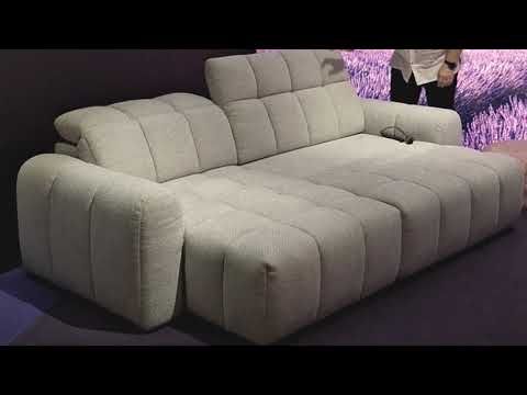 Milano divaanisohva mekanismilla vaaleanharmaa