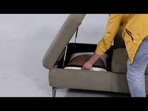 Aspen avokulmasohva sähkötoiminen, vihreä