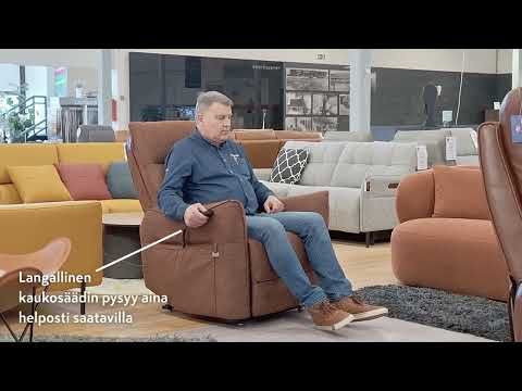 Aarni nostava mekanismituoli, tummanharmaa nahka