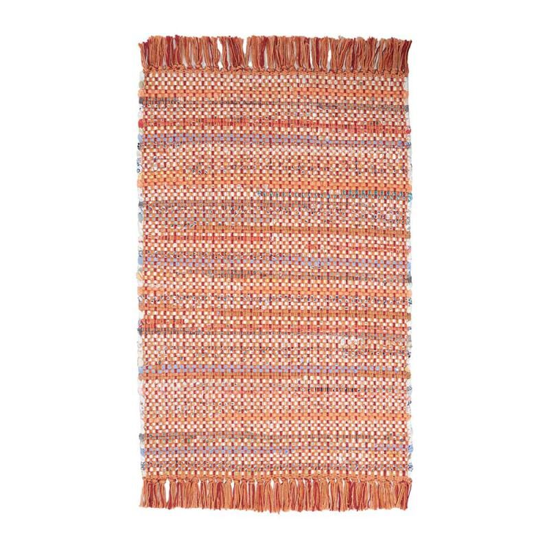 Kesälahti koralli puuvilla räsymatto. paksuus 10mm. molemmin puolin pidettävä