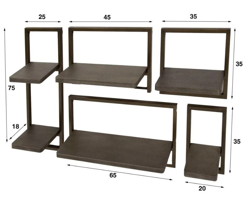 Amsterdam Ferro seinähylly, antiikkipronssi