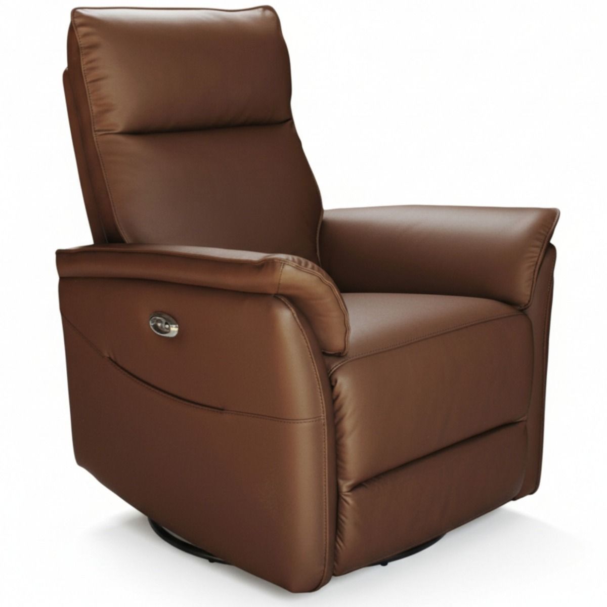 Iisa sähkömekanismituoli, ruskea nahka