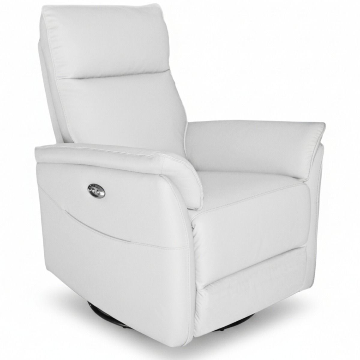 Iisa sähkömekanismituoli, valkoinen nahka