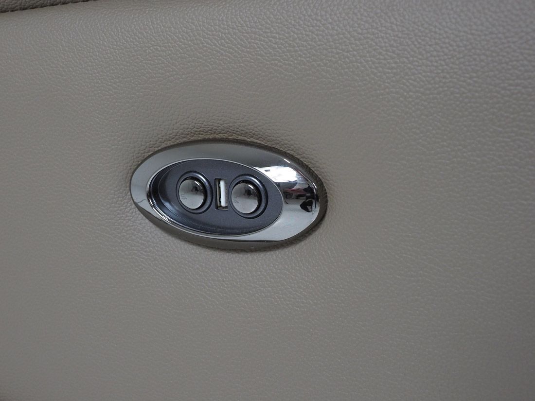 Iisa sähkömekanismituoli, taupe nahka