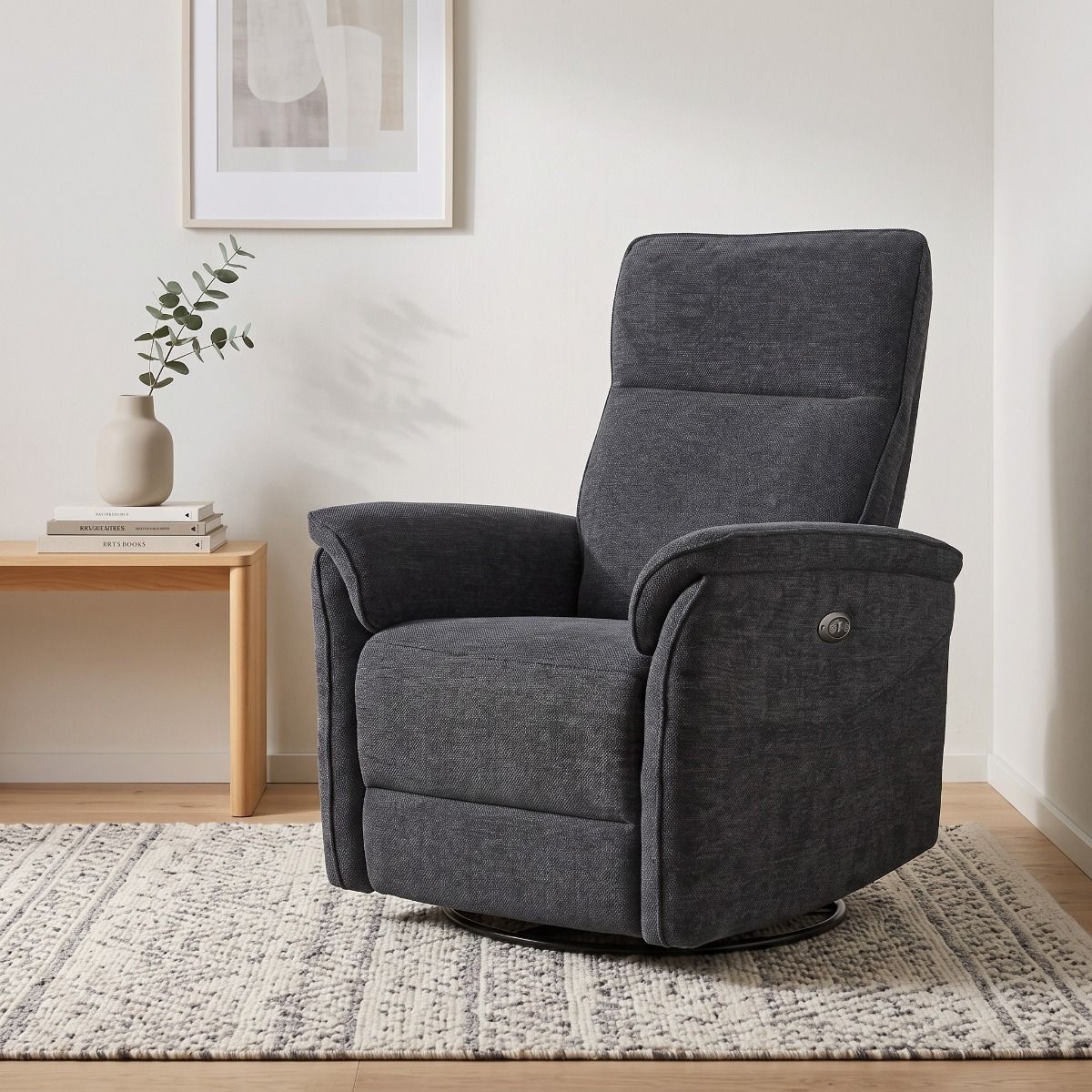 Sähkömekanismituoli tummanharmaa reclinermekanismilla