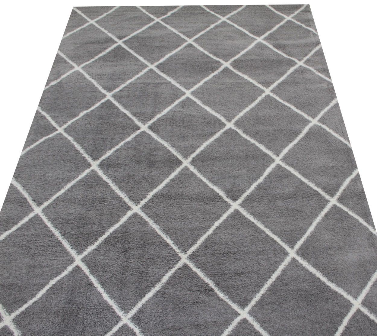 Silkyway nukkamatto, harmaa/valk, 200x285 cm