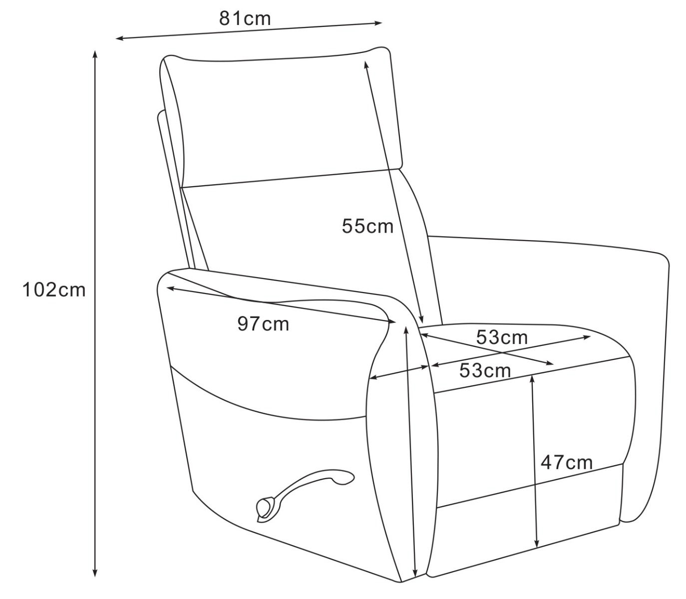 Indiana reclinertuoli, beige