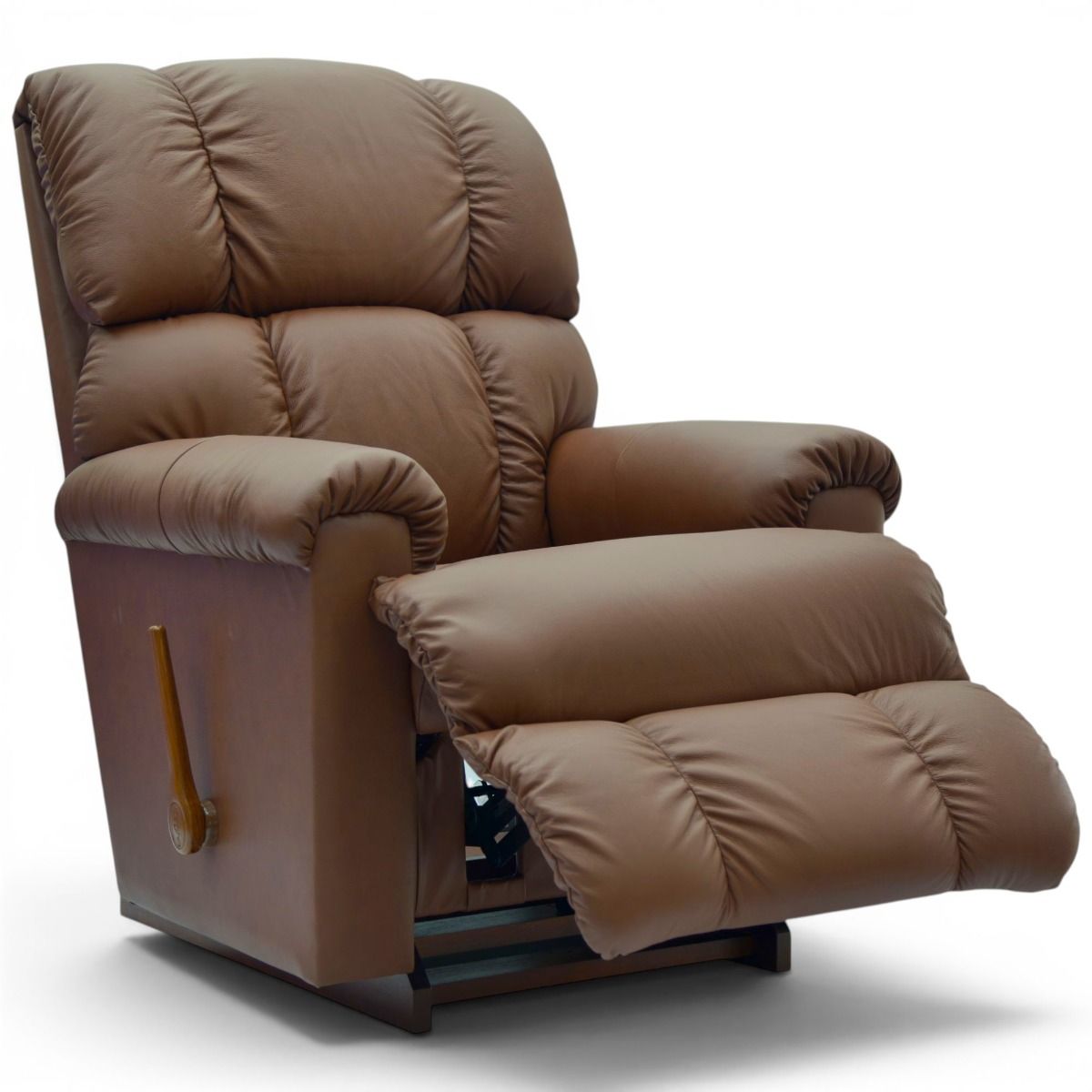 Iso mekanismituoli La-Z-Boy Grand Pinnacle XL ruskealla nahkaverhoilulla