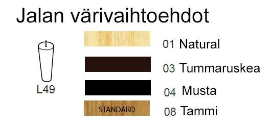 Bonita 3-istuttava sohva, eri värivaihtoehtoja