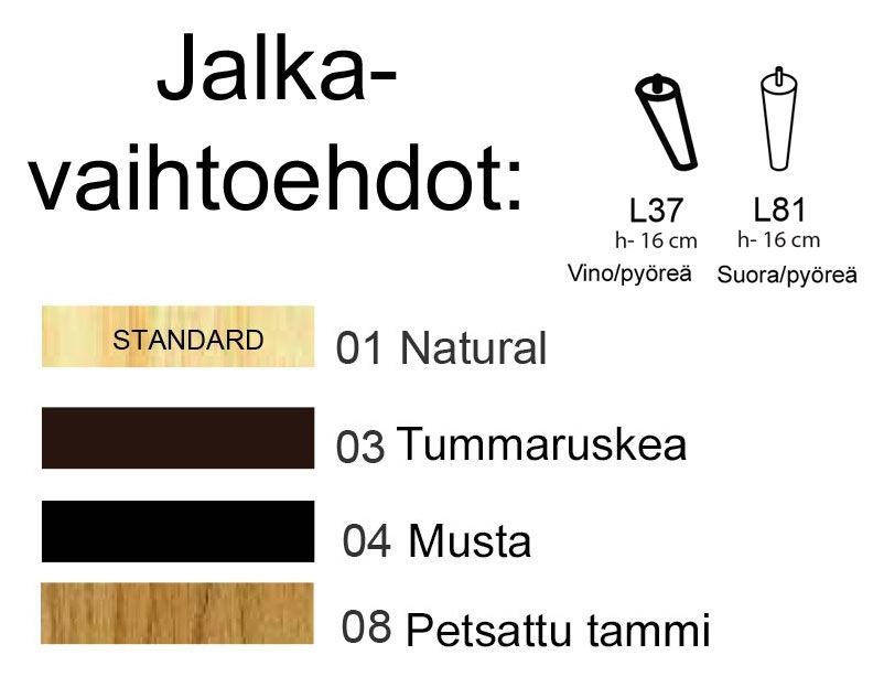 Loft 3-istuttava sohva, eri värejä