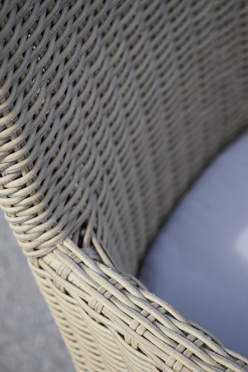 Java pyöreä terassipöytä 150 cm polyrottinkituoleilla