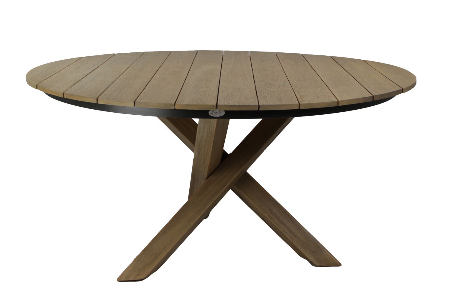 Java pyöreä terassipöytä 150 cm polyrottinkituoleilla