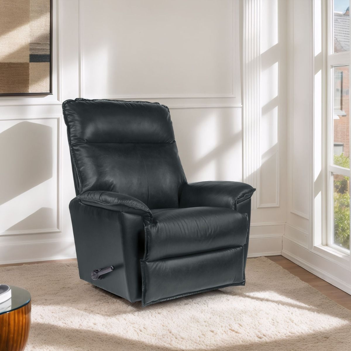 LA-Z-Boy Jay mekanismituoli mustalla nahkaverhoilulla