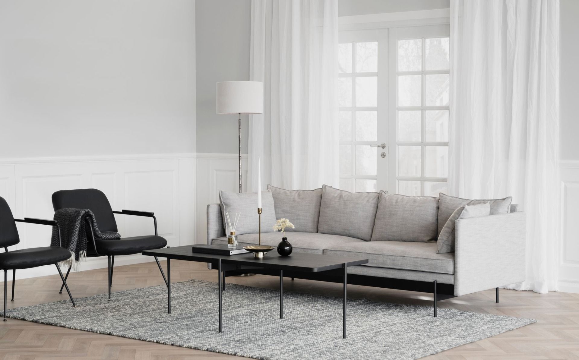 Rowico Shelton sohva 3-ist, harmaa