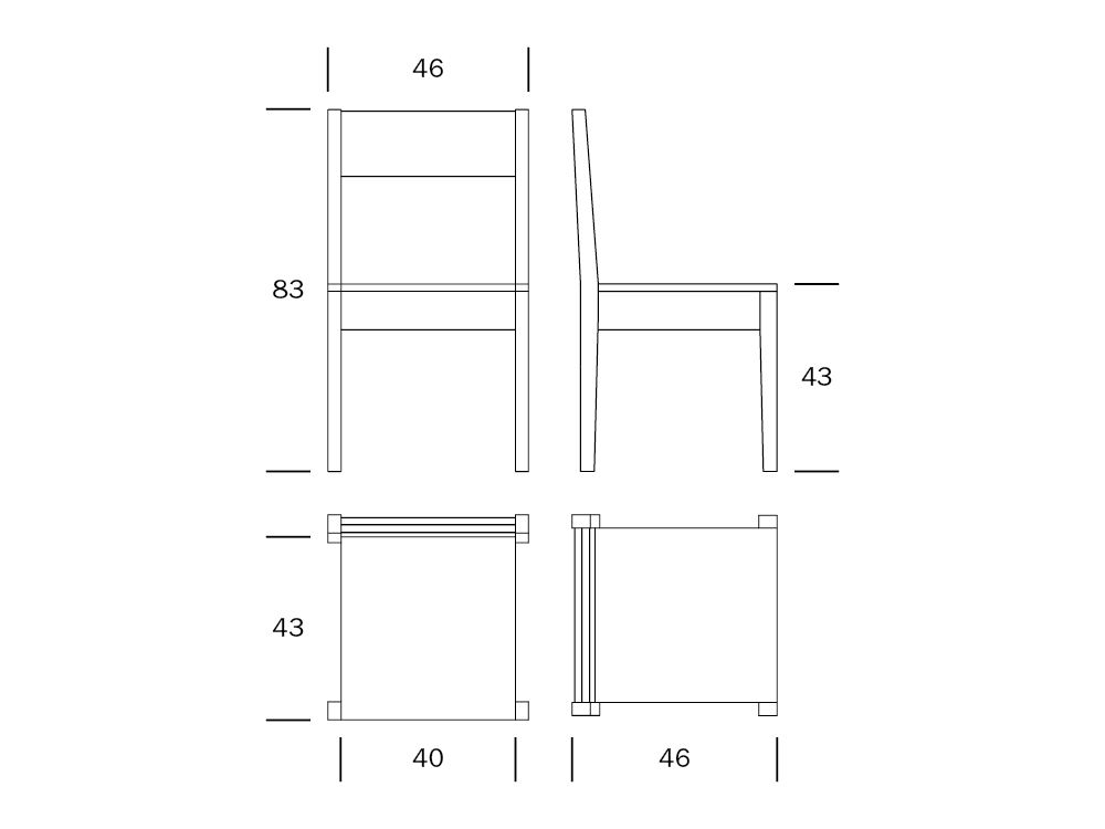 Joki tuoli, eri värejä