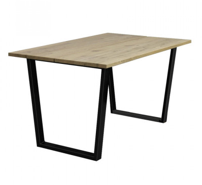 Jussi tammi ruokapöytä 89x140cm metallijaloilla