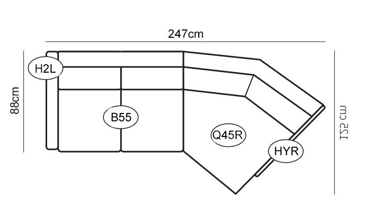 Neiser Inspira kaareva kulmasohva, hiekka
