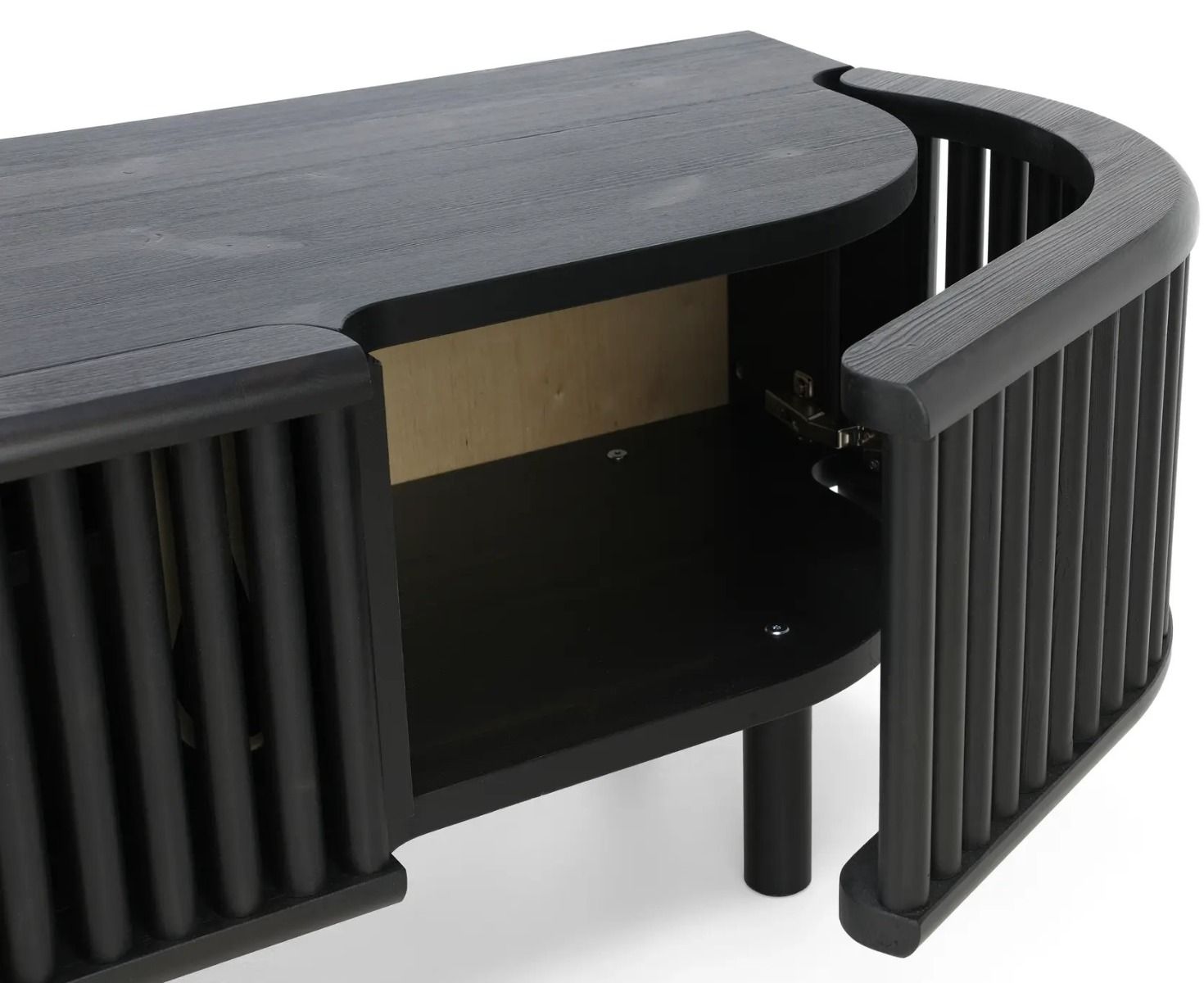 Tyyni TV-taso 195cm rimaovilla, musta