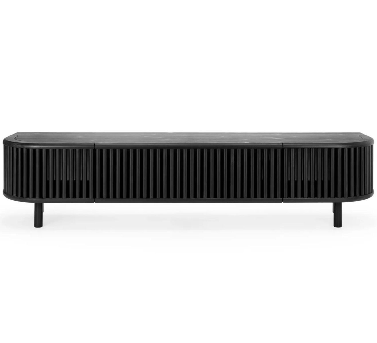 Tyyni TV-taso 195cm rimaovilla, musta