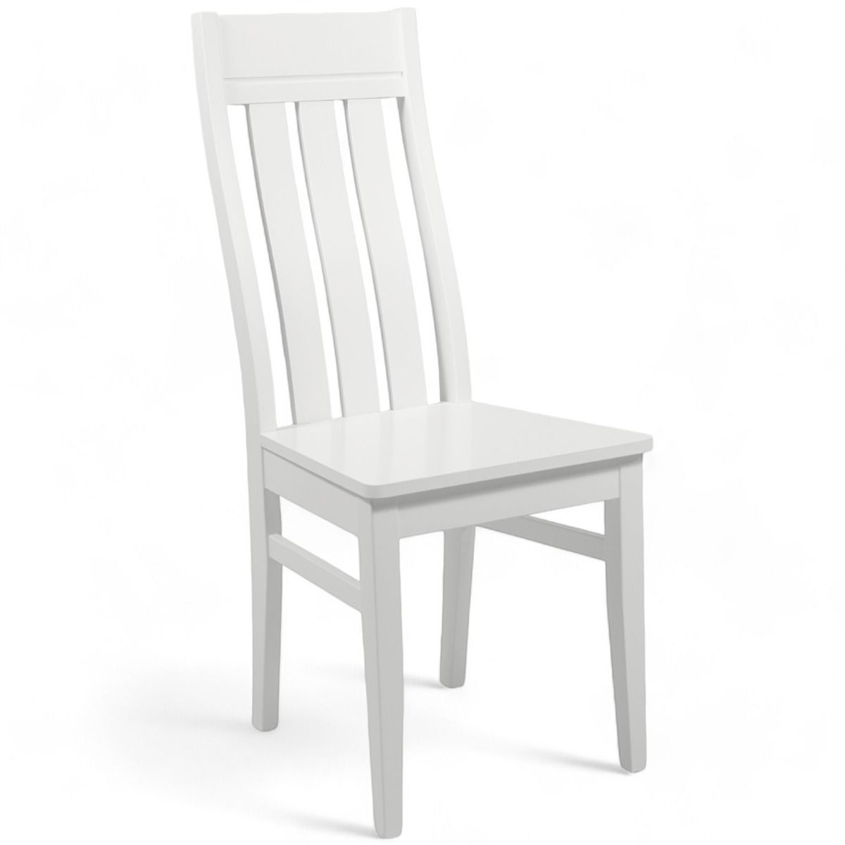 Kanerva ruokapöydän tuoli valkoinen, jossa on valkoinen istuin