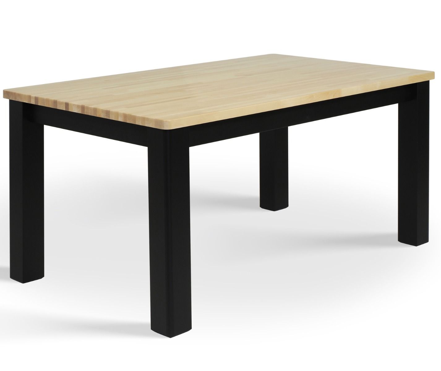 Musta/puun värinen ruokapöytä neljälle hengelle