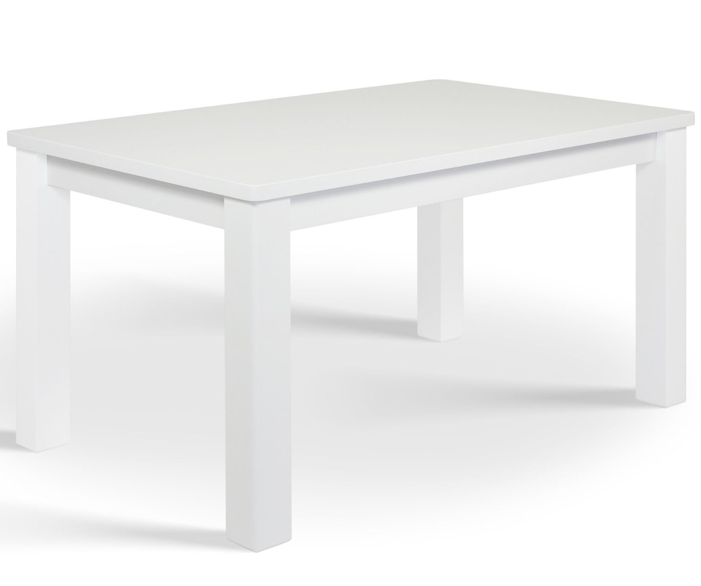 140 cm ruokapöytä Kanerva paksulla kannella ja valkoisella värillä