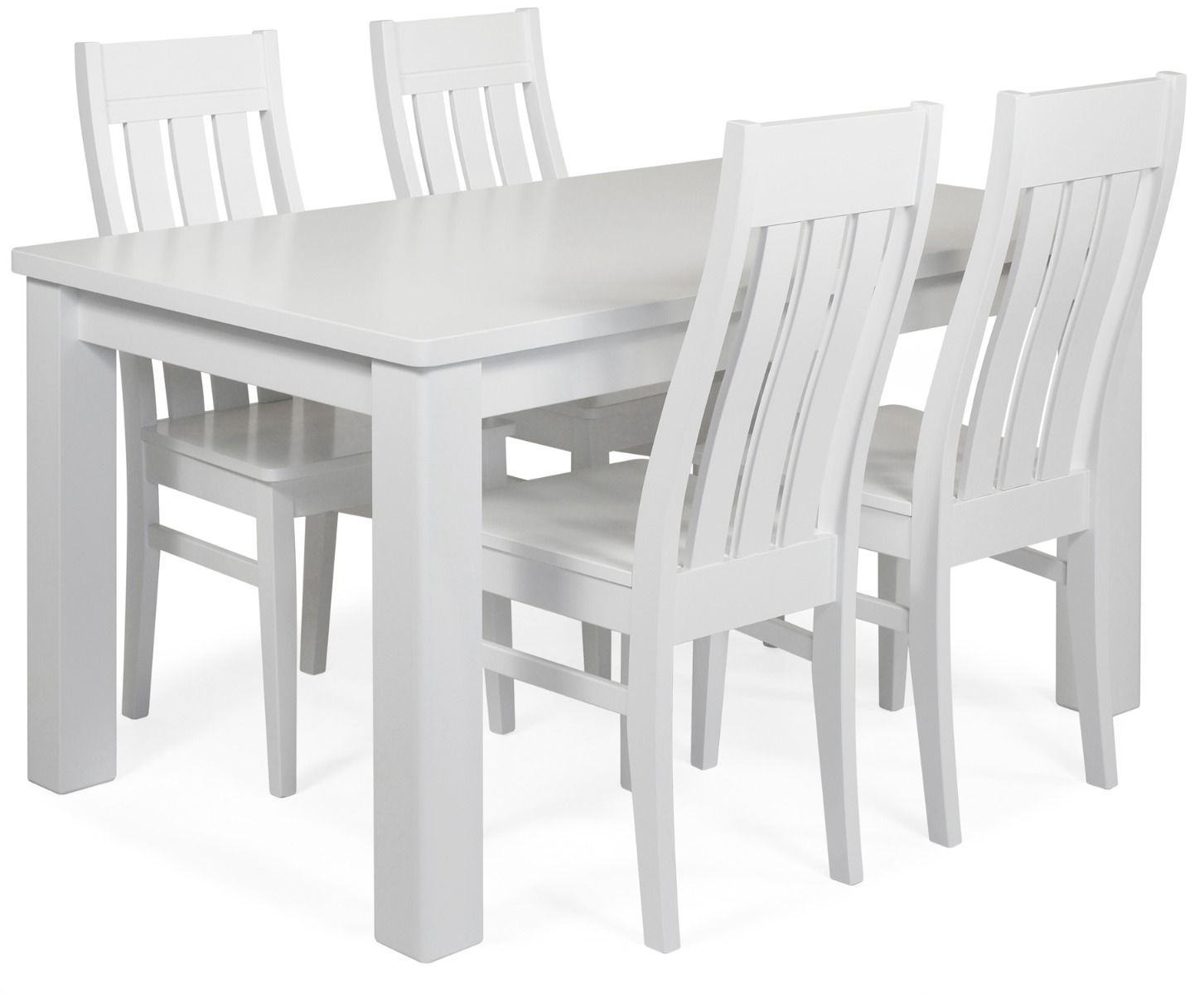 Valkoinen neljän hengen ruokaryhmä