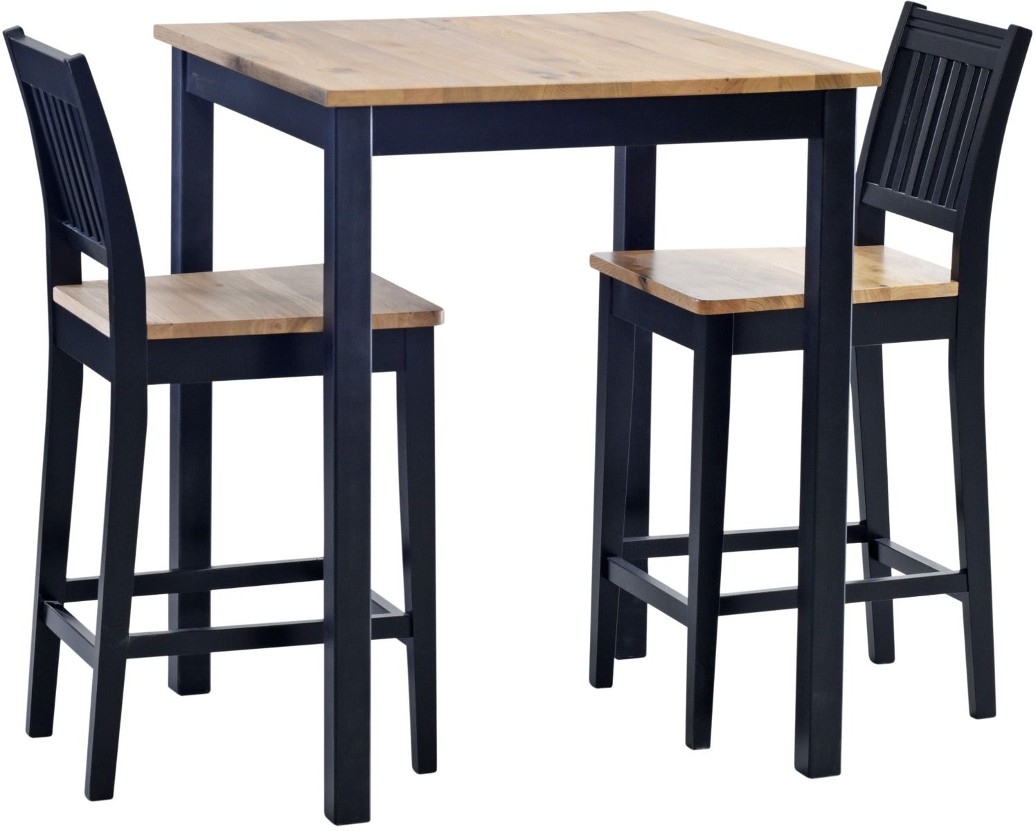 Kaski baaripöytä 75x75cm, musta/ tammi