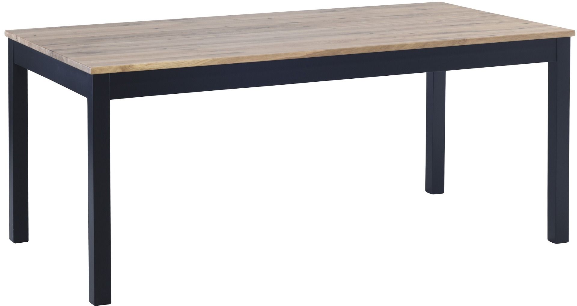 Kaski ruokaryhmä 180x90 + 6 Luoto tuolia, musta-tammi