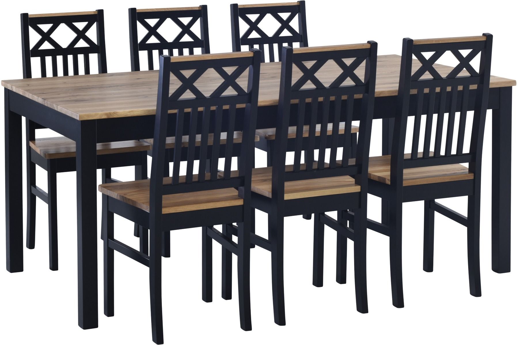 Luoto ruokapöydän tuoli, musta/tammi