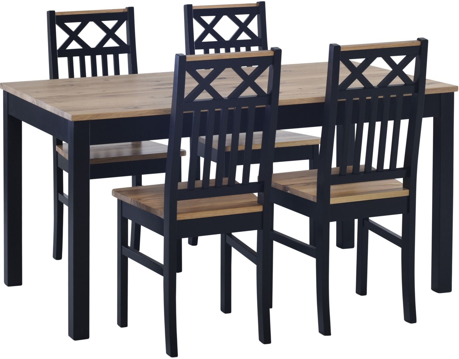 Luoto ruokapöydän tuoli, musta/tammi