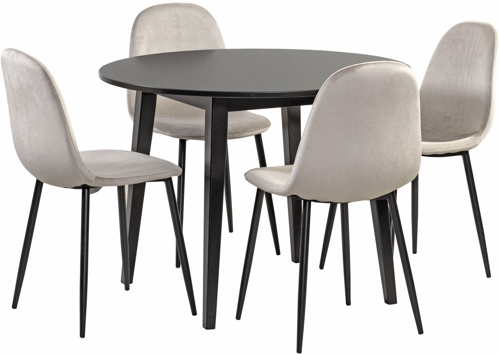 Trendi ruokapöydän tuoli, beige sametti