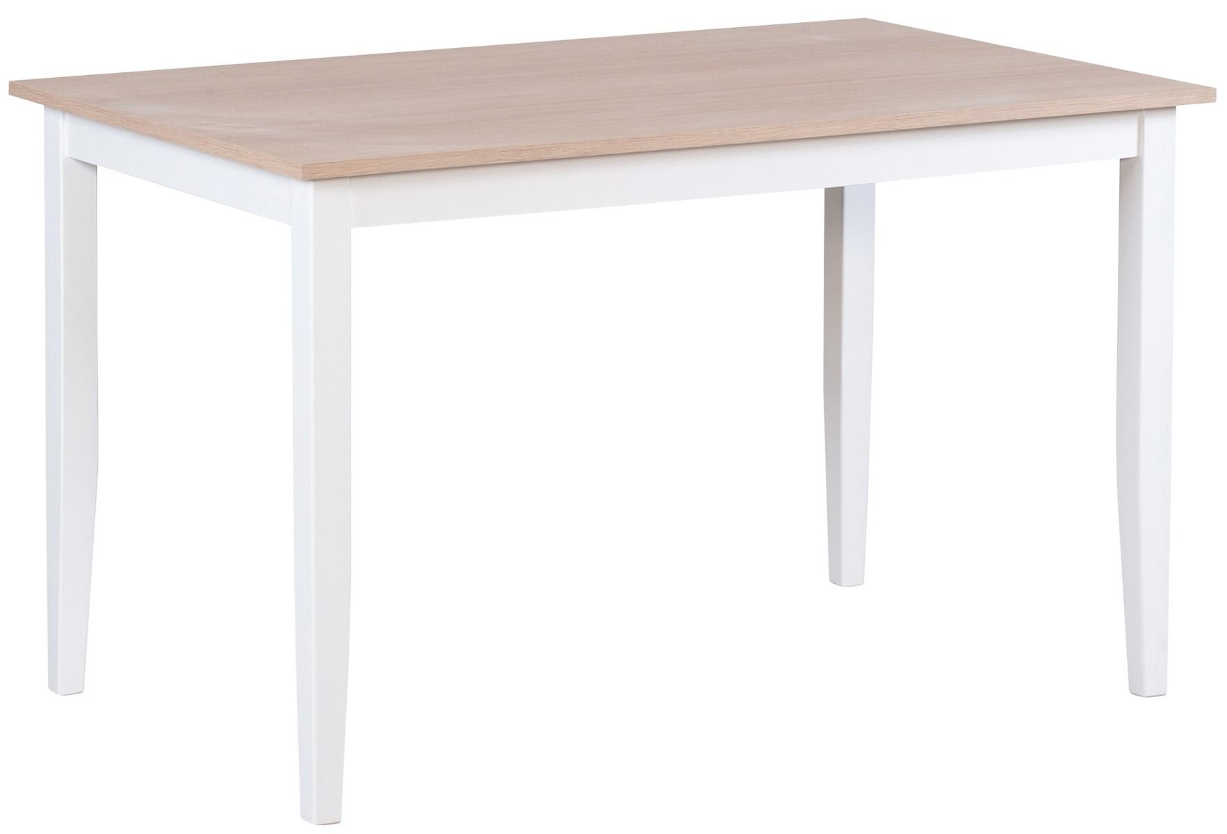 Kaura ruokapöytä 120x75 cm, valkoinen/tammi