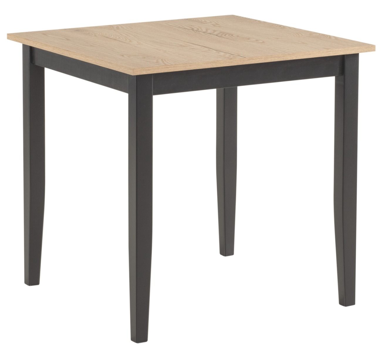 Kaura ruokapöytä 68x68 cm, musta/tammi