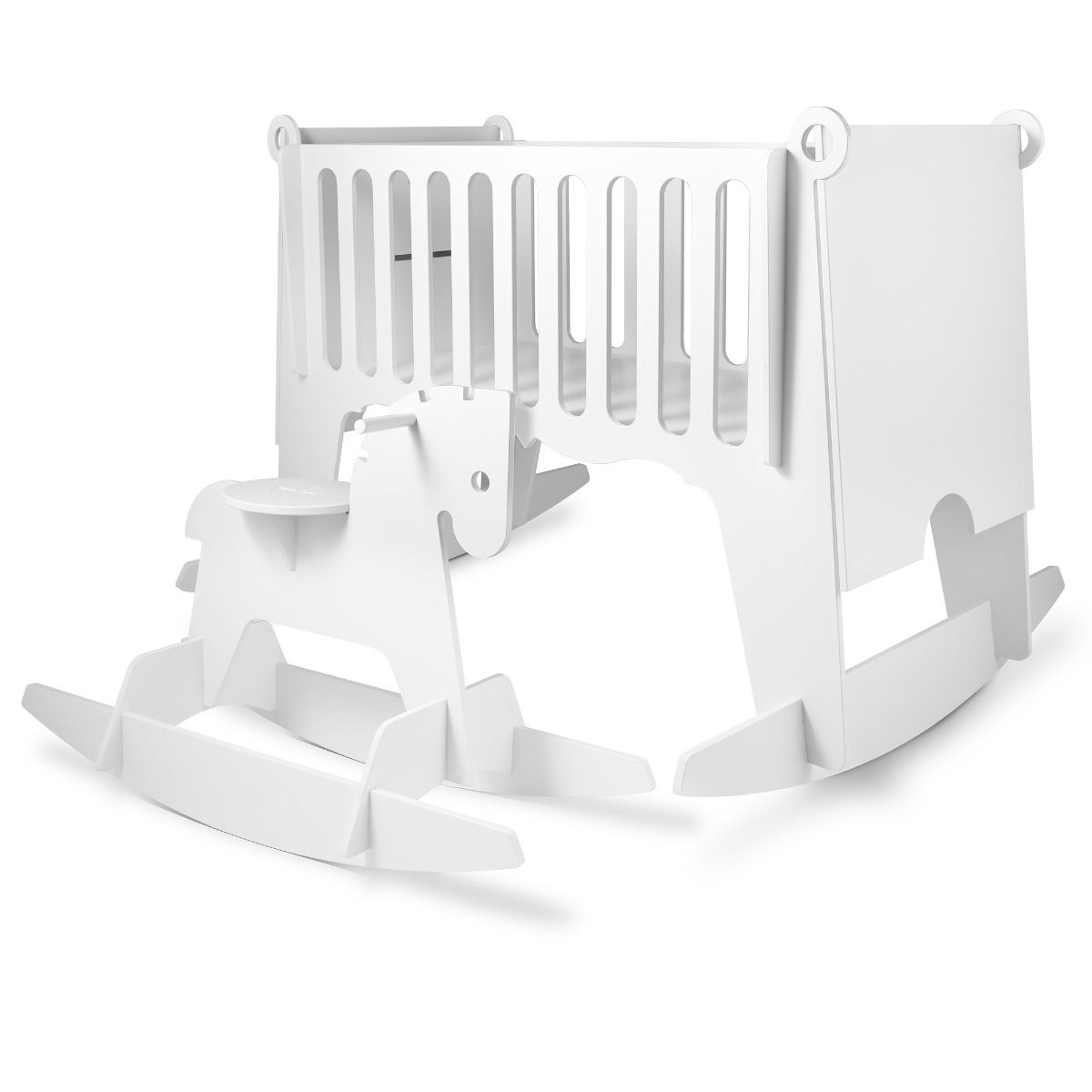 Vauvan kehto valkoinen Koivupuu