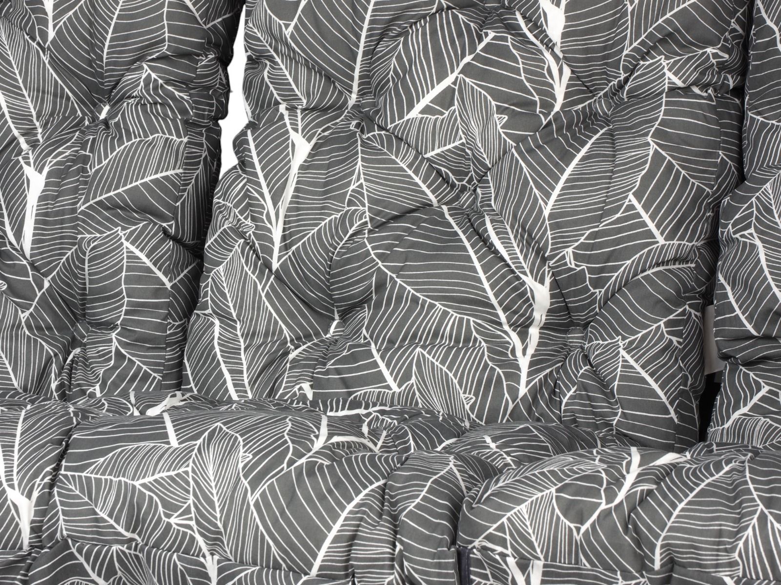 Stockholm keinun pehmusteet 165 cm, harmaa lehtikuosi