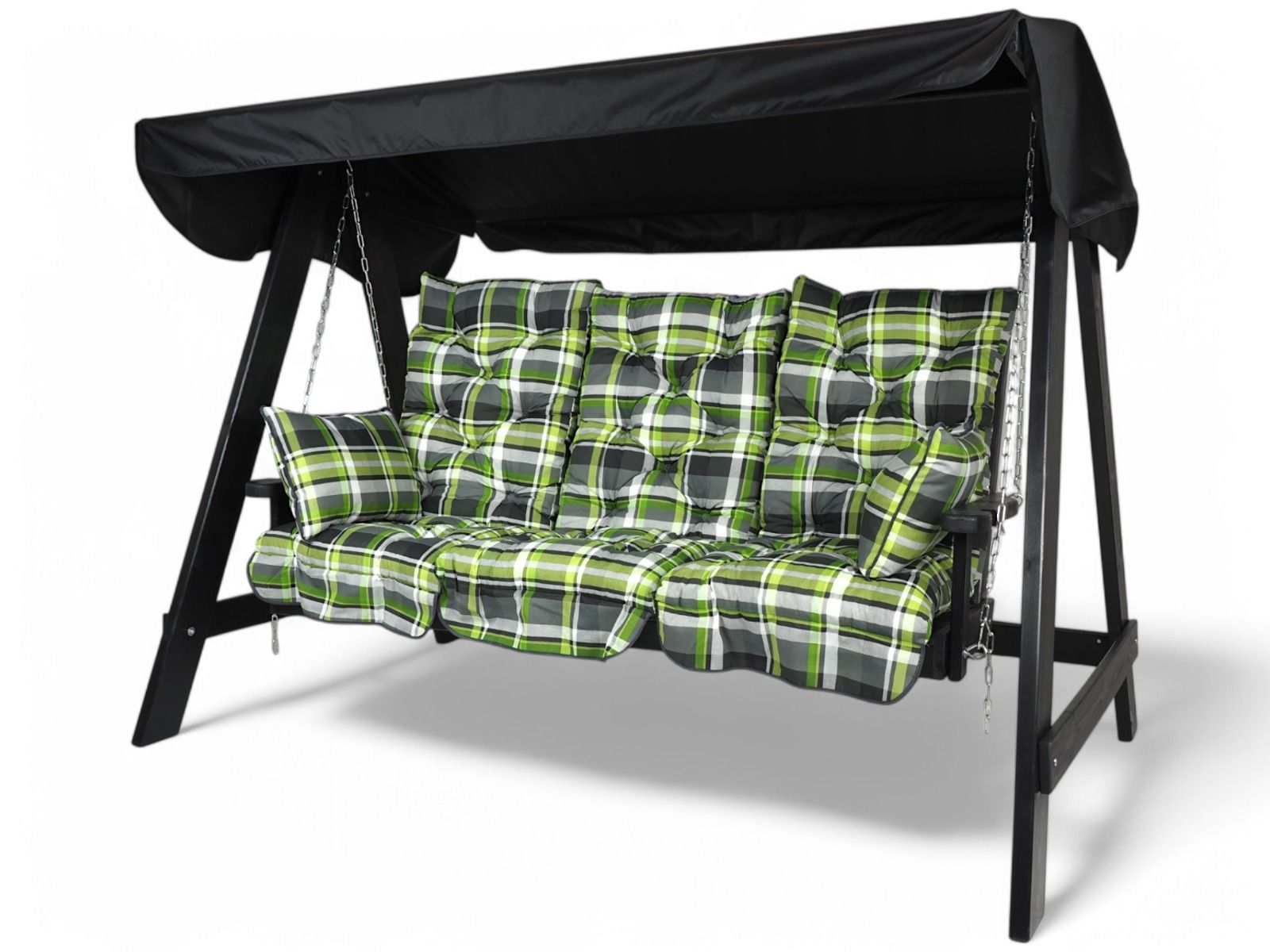 Stockholm keinun pehmusteet 165 cm, vihreä ruutu