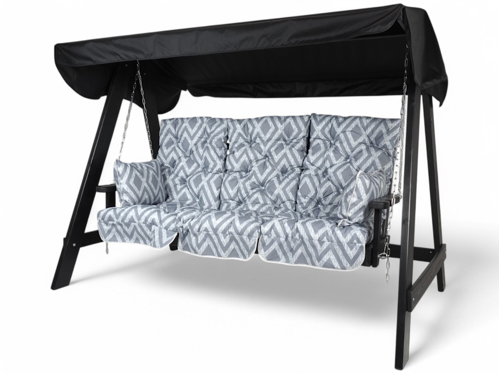 Stockholm keinun pehmusteet 165 cm, harmaa kuvio