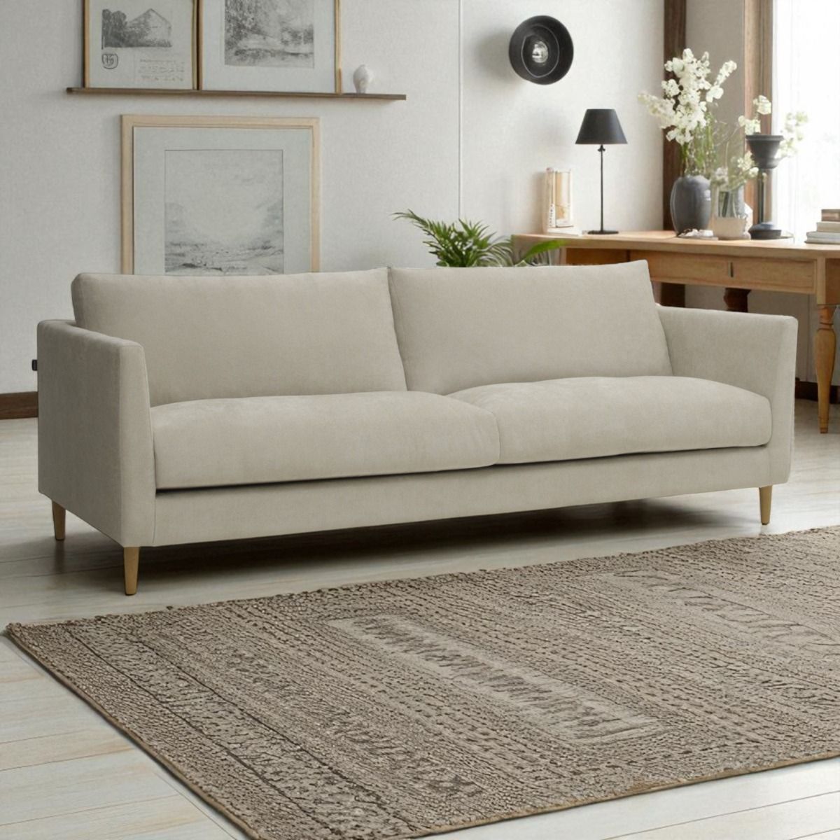 Unico Kelo 3-istuttava sohva 232cm, vaalea