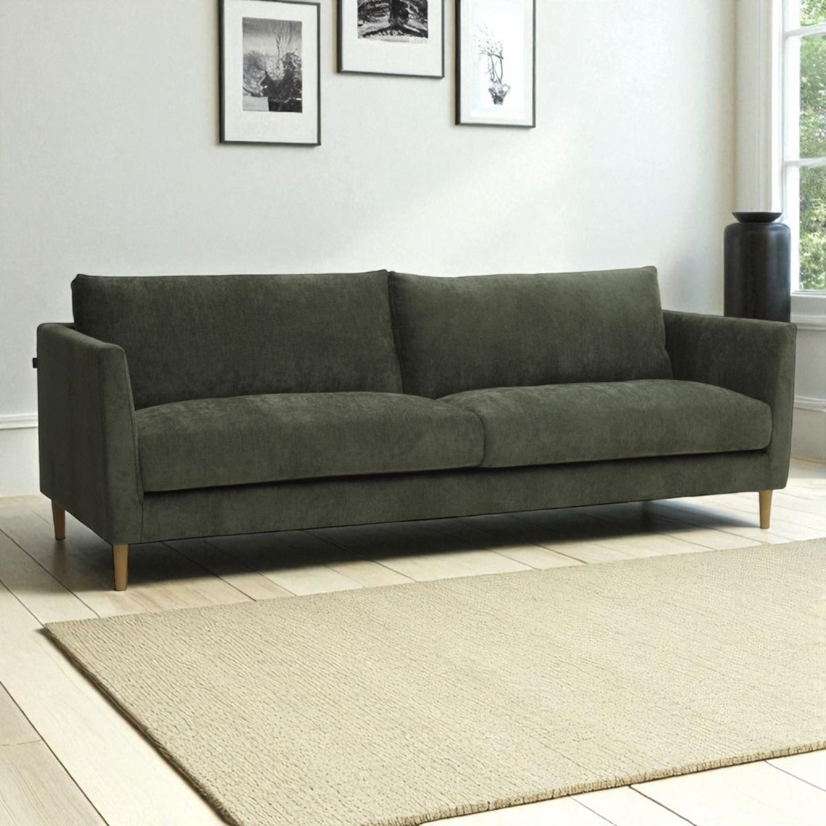 Unico Kelo 3-istuttava sohva 232cm, vihreä