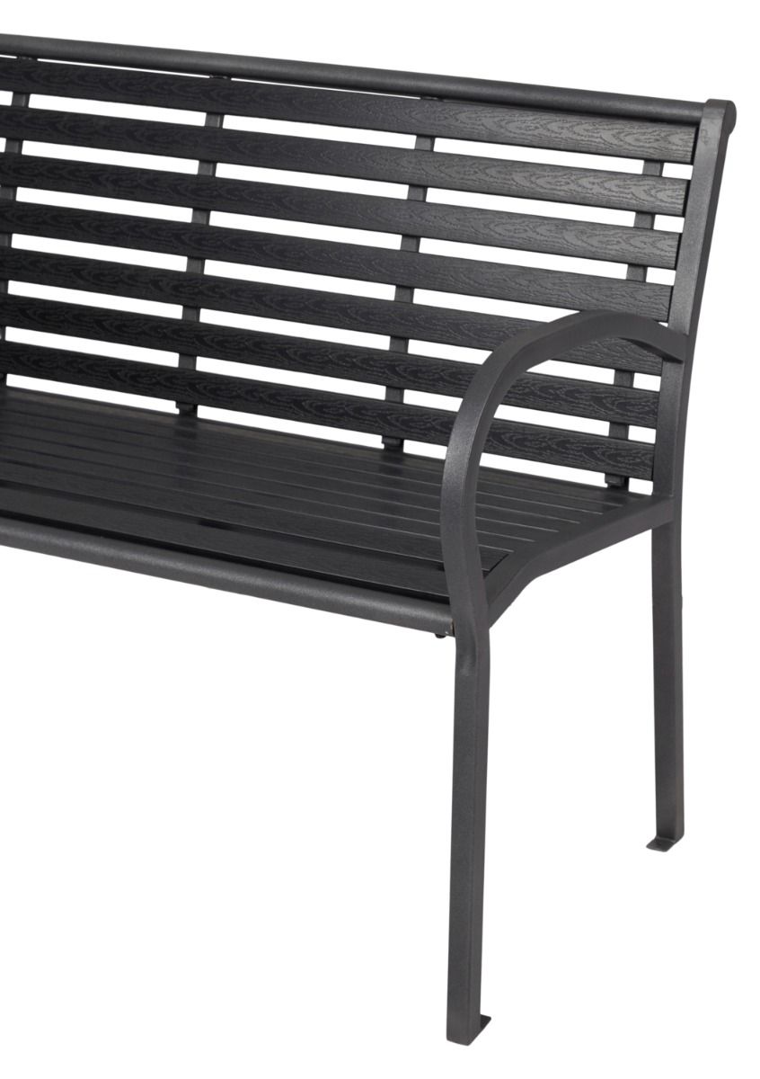 Kensington puutarhapenkki musta