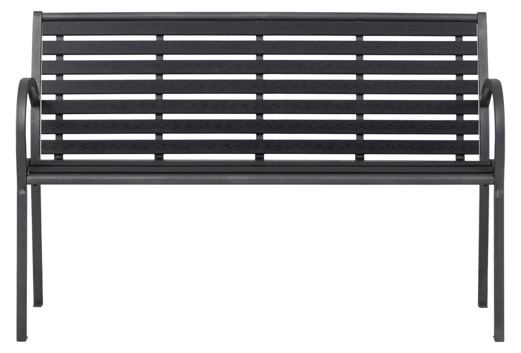 Kensington puutarhapenkki musta