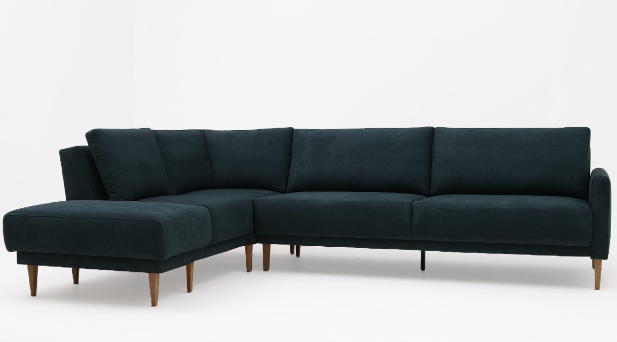 Ermatiko Kent avokulmasohva vuoteella