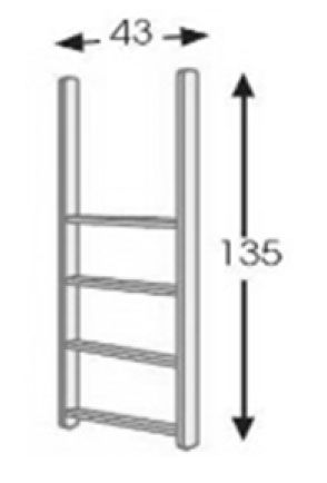 Unipuu kerrossänkytikkaat 135 cm